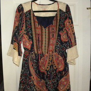 Paisley Lace Sleeve Dress